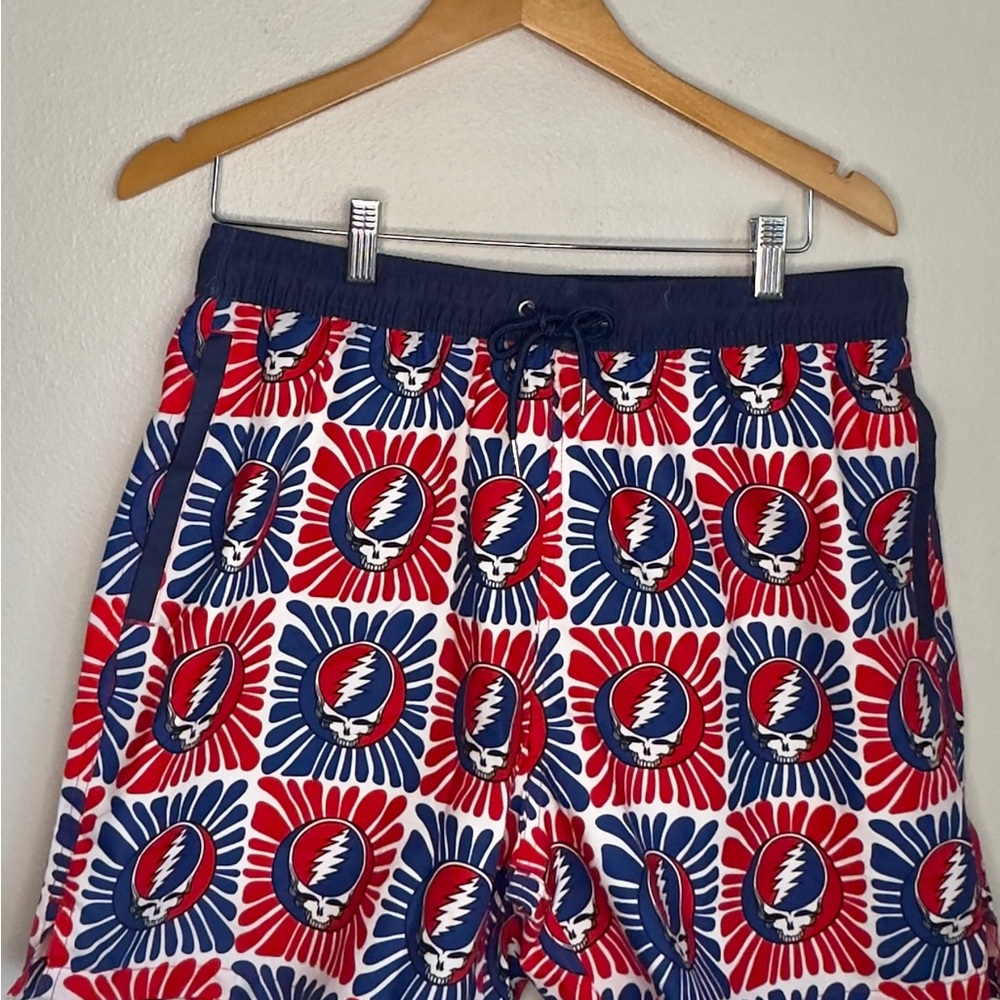 Section 119 Grateful Dead “Steal Your Face” Swim Shorts - Large